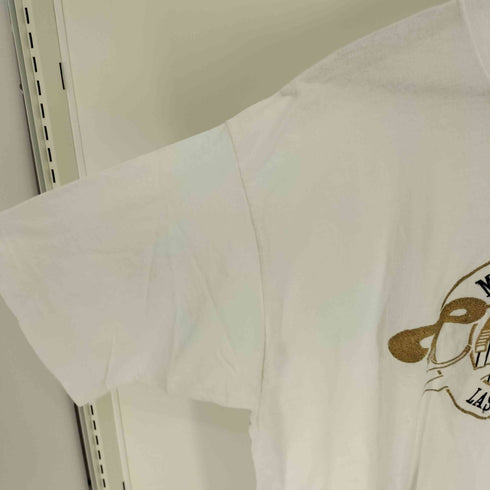 90S USA製 FRUIT OF THE LOOM ボディ コピーライト1995 CHEERS MEET ME IN LAS VEGAS 刺繍 クルーネック S/S Tシャツ シングルステッチ  メンズ import:XXL